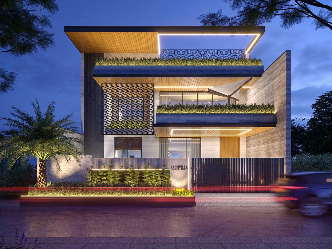 Architectural design concept for house elevation and planning – smart layout planning